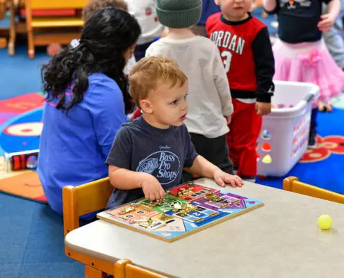 Kiddie Country 170 students learning geography using Montessori cultural materials
